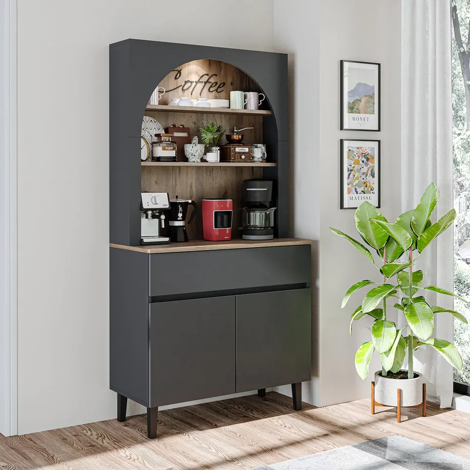 roomart-mehrzweckschrank-venedik-90x179x42-cm-anthrazit-eiche-mit-schublade-t-re image 1