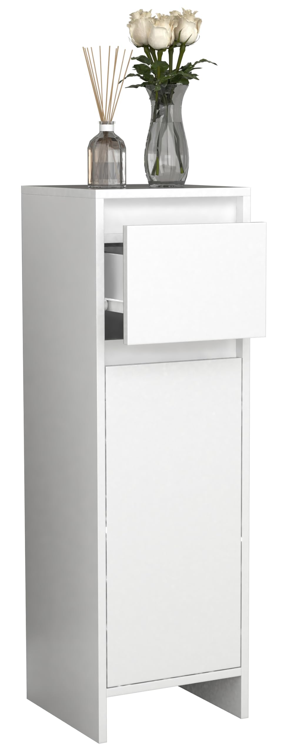 vcm-badm-bel-midischrank-malira-wei-30x30x95-cm-1-grifflose-dreht-r-1-schublade- image 1