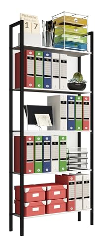 vcm-flakos-5-holzregal-mit-metallrahmen-standregal-h-165-x-b-62-x-t-24-cm-bis-zu image 5