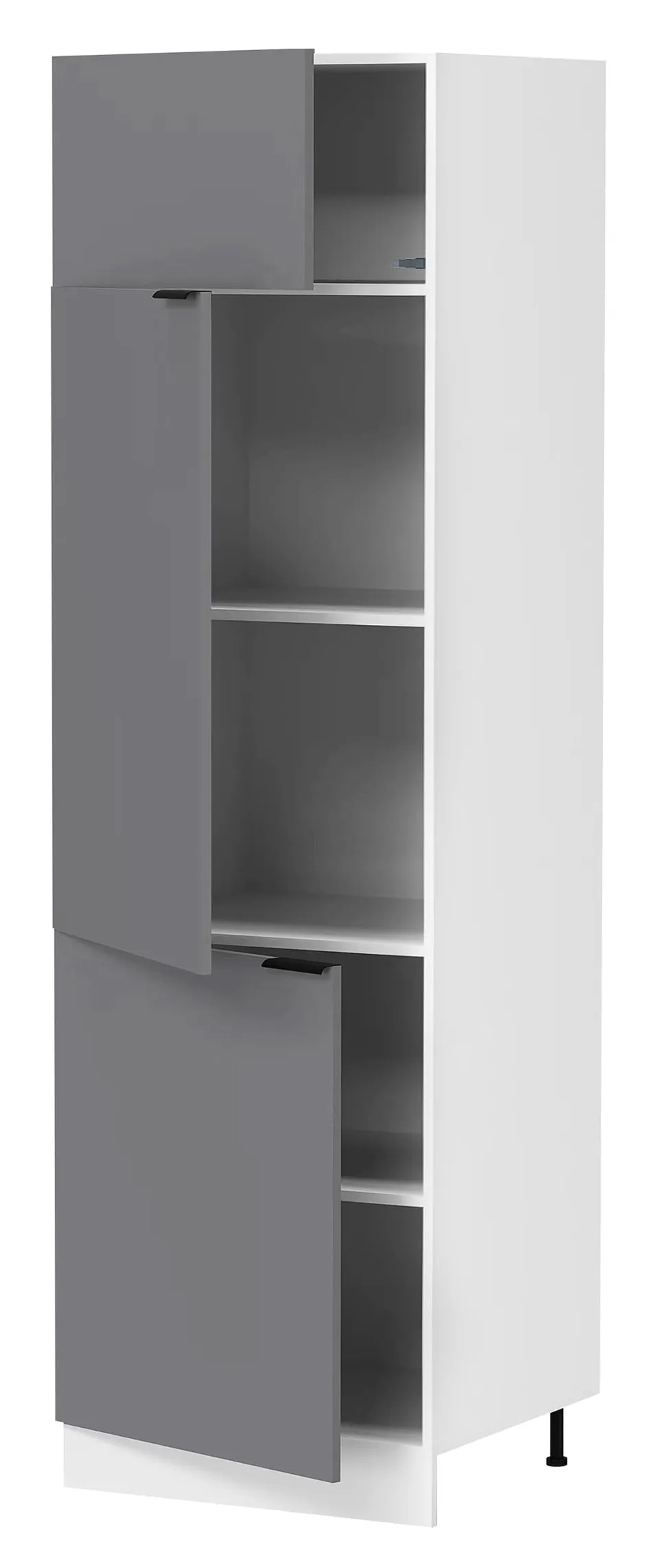 vcm-esilo-k-chenm-bel-unterschrank-wei-anthrazit-60x57x207-cm-3-t-ren-5-f-cher-h image 1