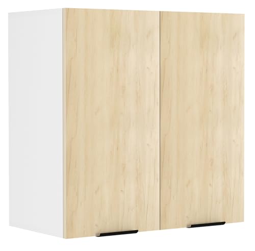 vcm-k-chenschrank-wei-honig-eiche-60x31x60-cm-2-t-ren-2-f-cher-wandschrank image 6