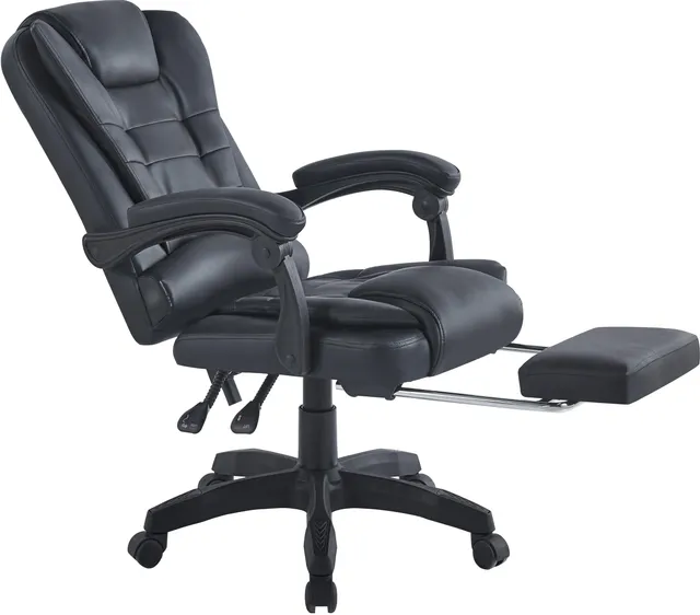 vcm-b-rostuhl-alasko-schwarz-drehstuhl-mit-fu-ablage-ergonomisch-h-henverstellba image 1