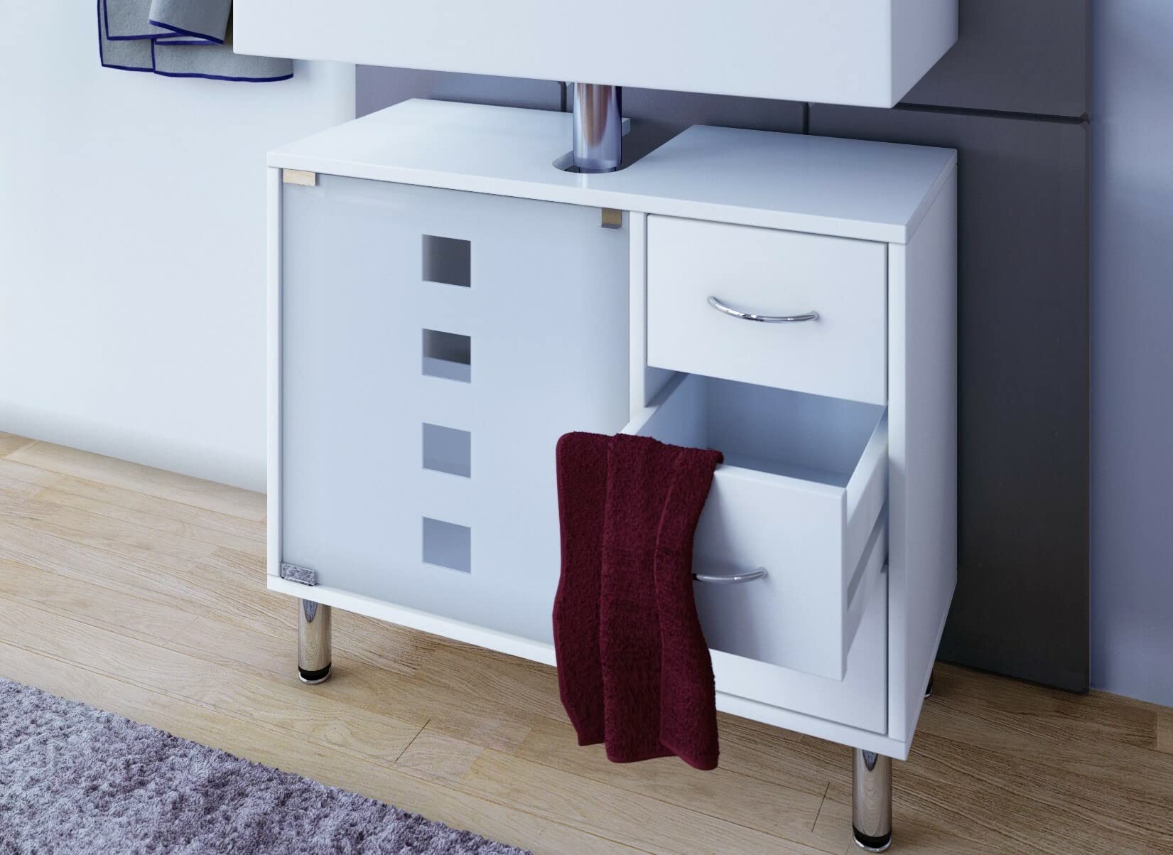 vcm-darola-waschtischunterschrank-wei-67-30-58-cm-1-t-r-3-schubladen-mattglas-al image 2