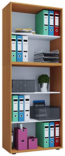 vcm-b-roregal-buche-70x37x184-cm-5-f-cher-standregal-f-r-bis-zu-35-aktenordner image 6