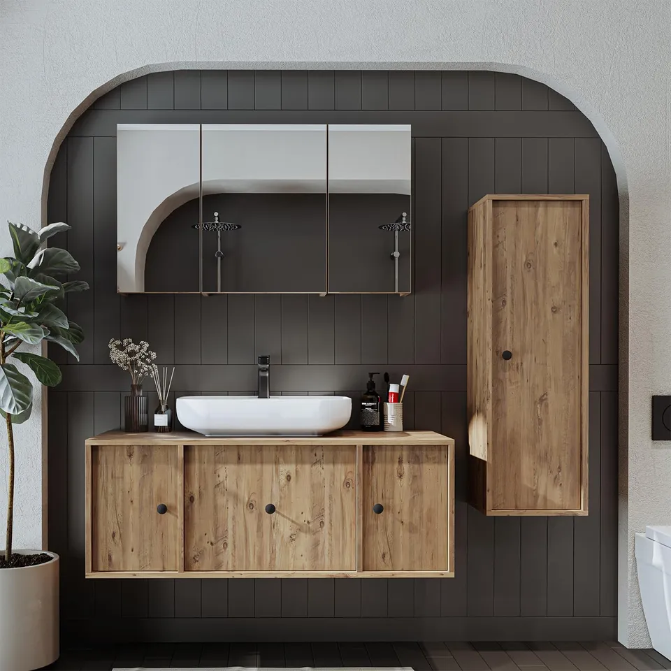 roomart-gusto-badezimmerm-bel-set-120-cm-4-teilig-mit-keramik-waschbecken-eiche image 1