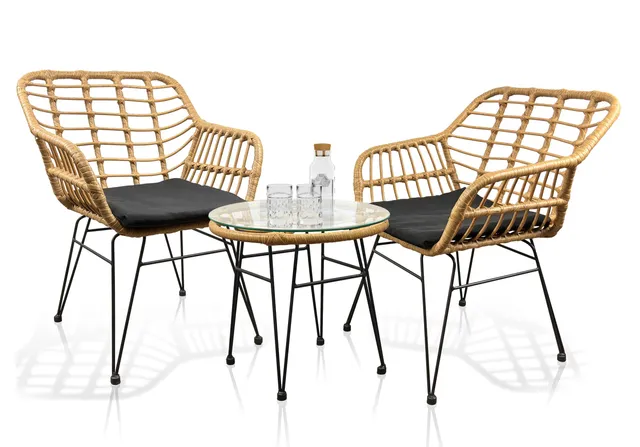 vcm-gartenm-bel-set-braun-3-teilig-2-st-hle-mit-polstern-und-runder-tisch-stahl- image 1
