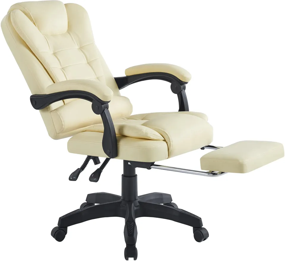 vcm-alasko-b-rostuhl-beige-64x63x102-112-cm-stufenlos-h-henverstellbar-kunstlede image 1