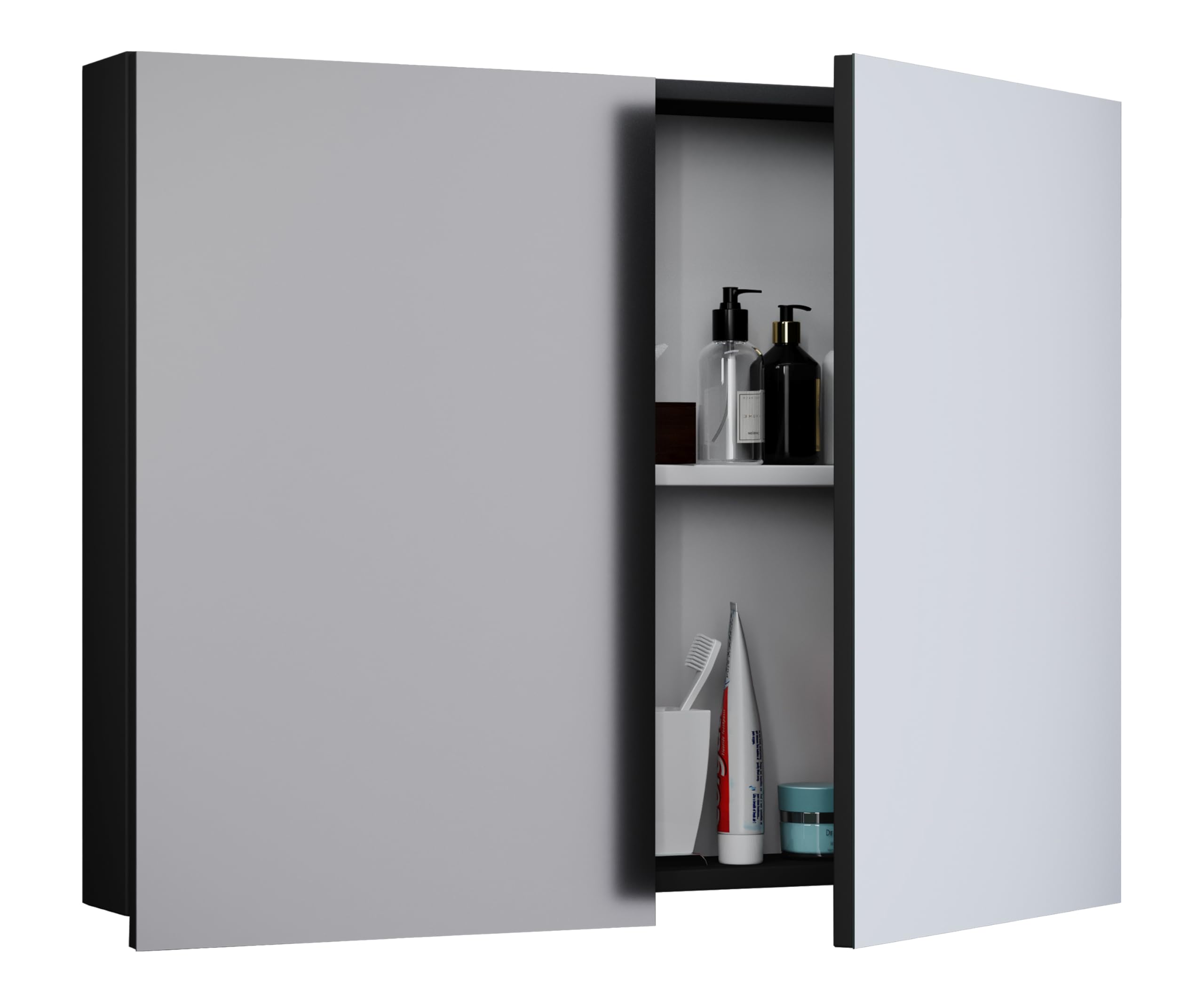 vcm-spiegelschrank-wei-60x12x59-cm-2-t-ren-2-f-cher-holzwerkstoff image 7