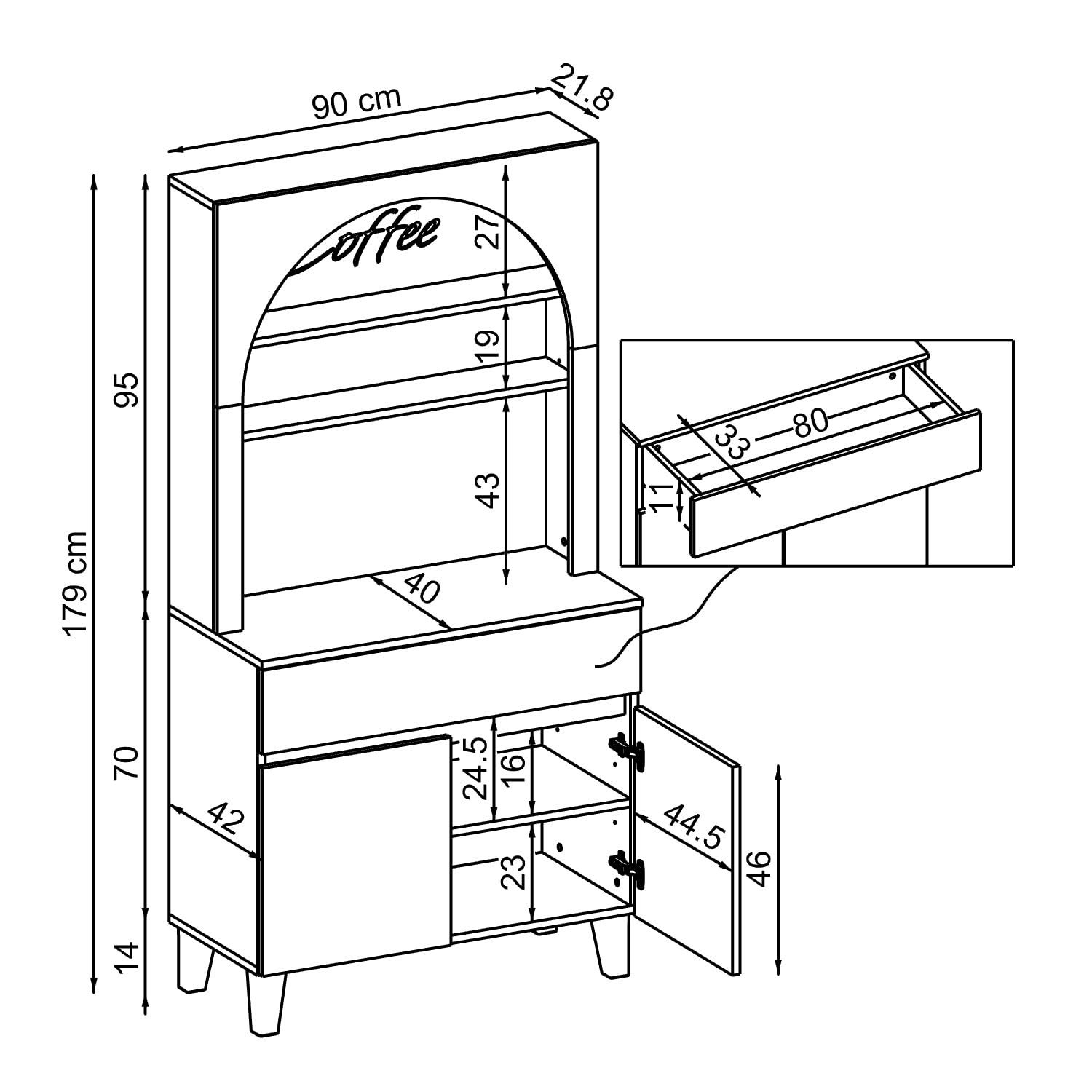 roomart-mehrzweckschrank-venedik-90x179x42-cm-anthrazit-eiche-mit-schublade-t-re image 2