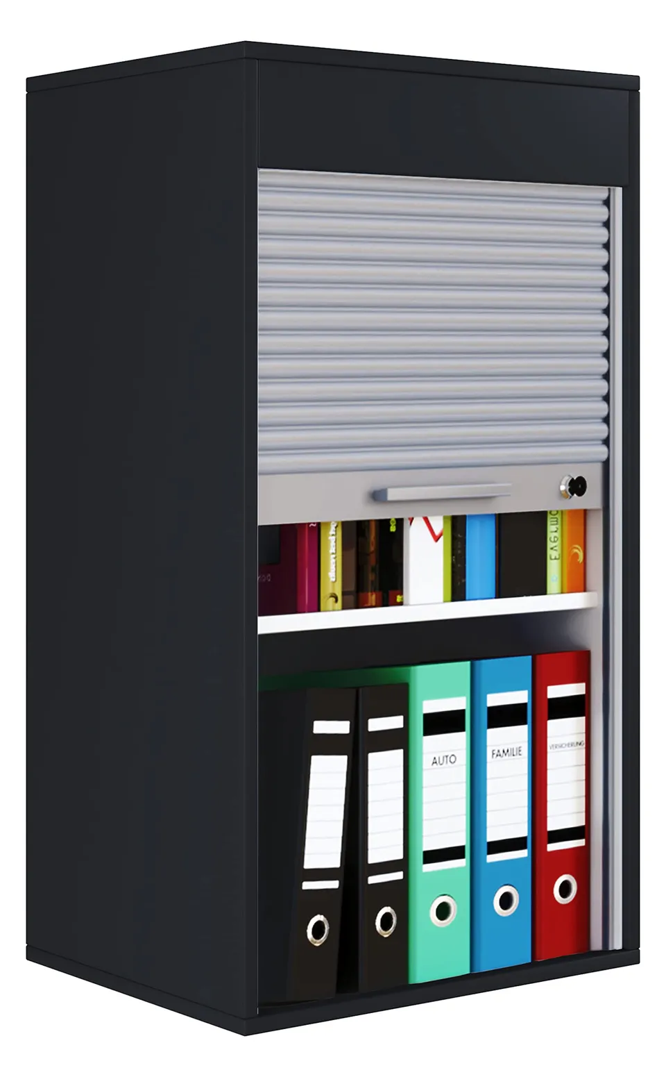 vcm-aktenschrank-aktos-l-mit-rollladen-schwarz-93x50x40-cm-abschlie-bar image 1