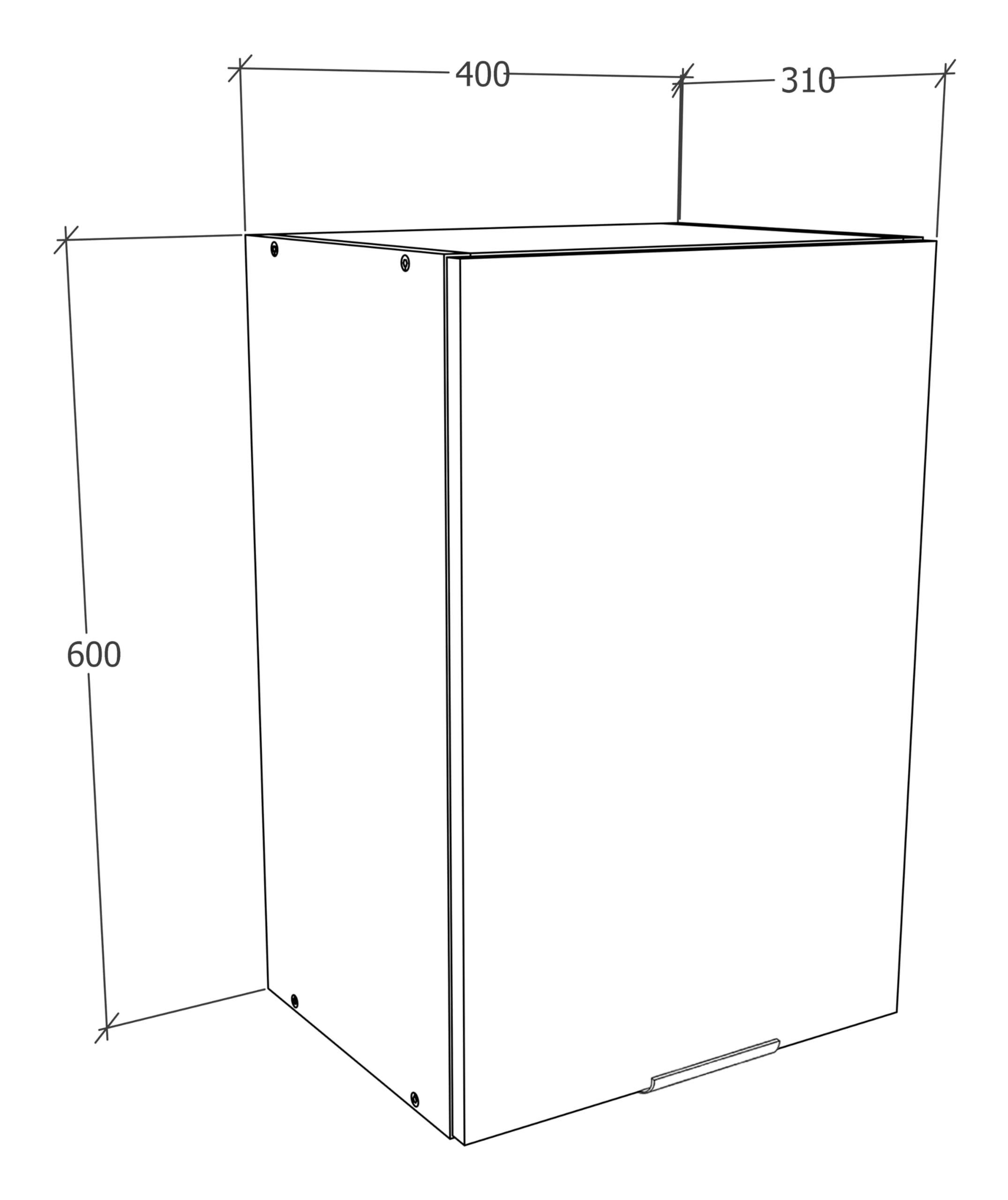 vcm-fasola-h-ngeschrank-wei-anthrazit-40-31-60-cm-1-t-r-2-f-cher-16-mm-korpus image 2