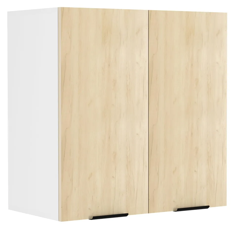 vcm-k-chenschrank-wei-honig-eiche-60x31x60-cm-2-t-ren-2-f-cher-wandschrank image 1
