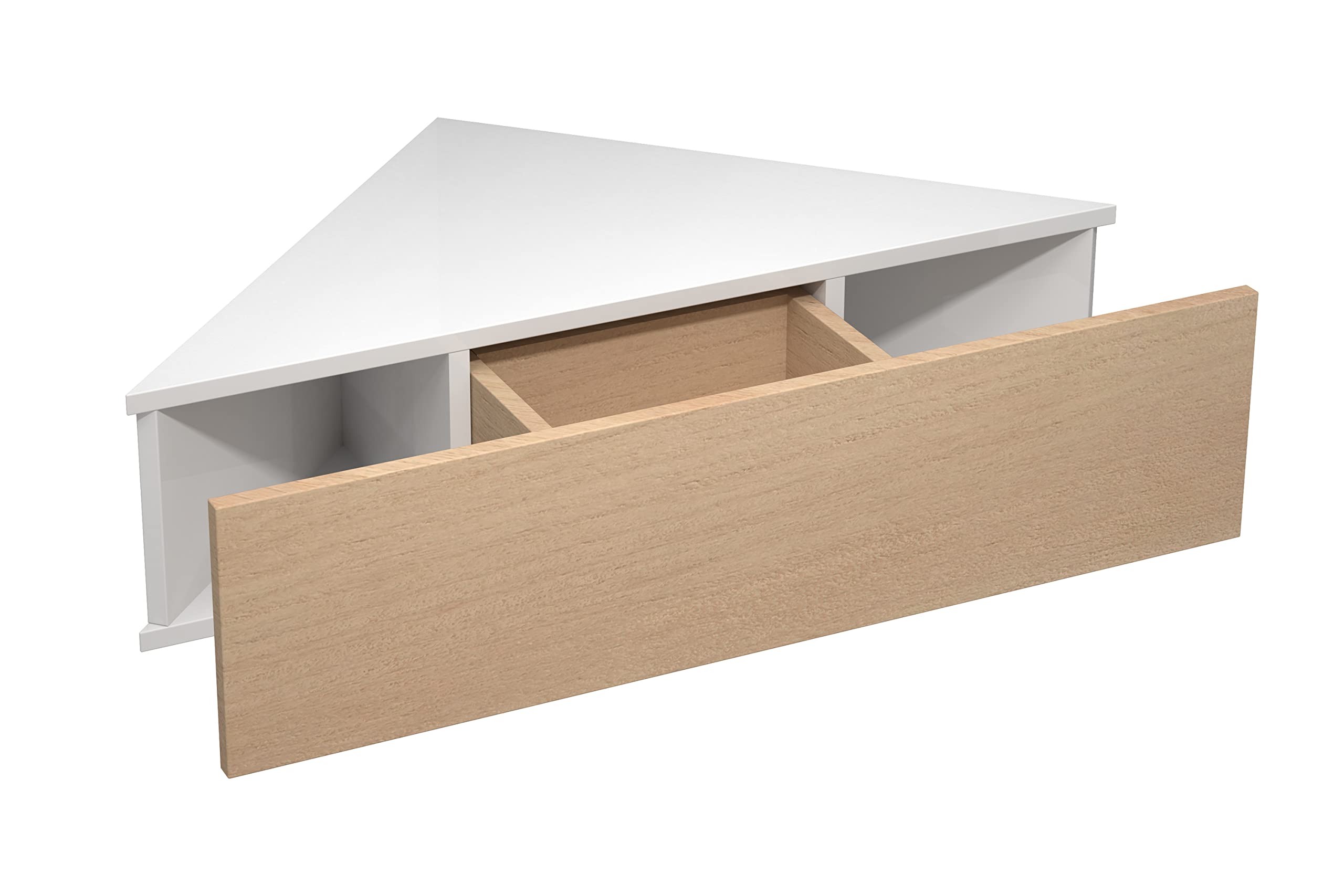 vcm-nachttisch-wei-honig-eiche-60x43x15-cm-wandboard-mit-1-schublade-wandmontage image 5