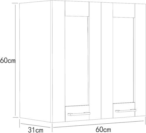 vcm-h-ngeschrank-wei-anthrazit-60x31x60-cm-2-t-ren-1-fach-wandschrank image 8
