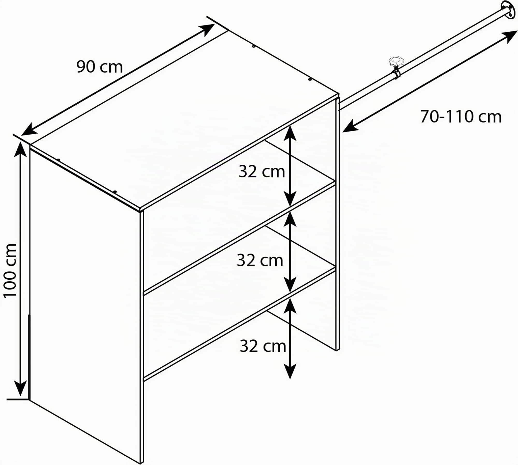vcm-dacho-ii-offener-kleiderschrank-90-x-100-x-50-cm-mit-variabler-kleiderstange image 4