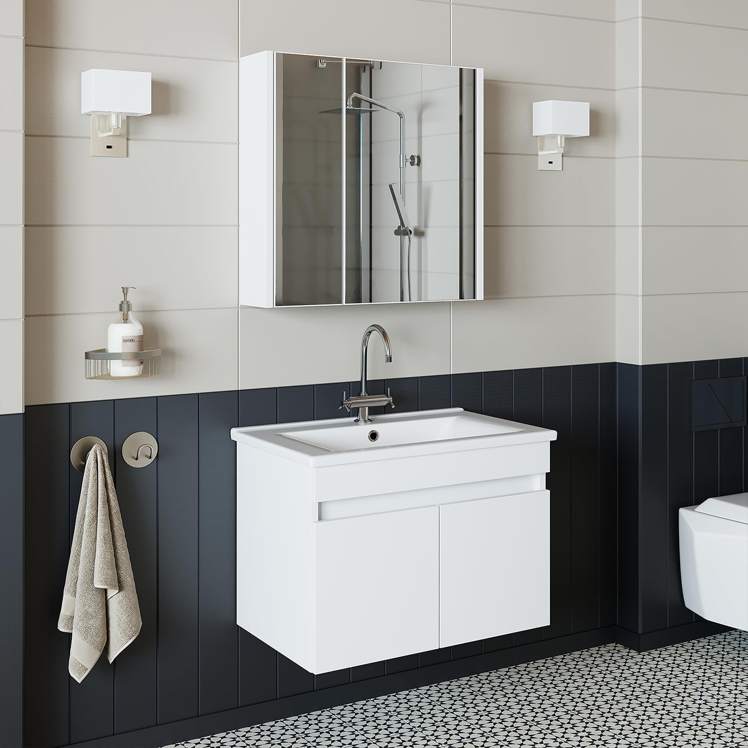roomart-atria-badm-bel-set-65-cm-wei-keramik-waschbecken-mit-unterschrank-spiege image 4