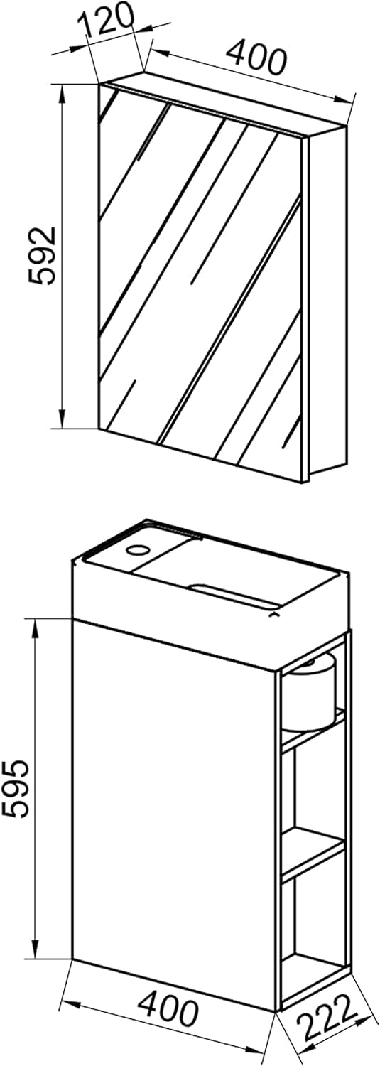 vcm-lumia-badm-bel-waschtisch-wei-honig-eiche-40-x-129-cm-1-t-r-6-f-cher image 3