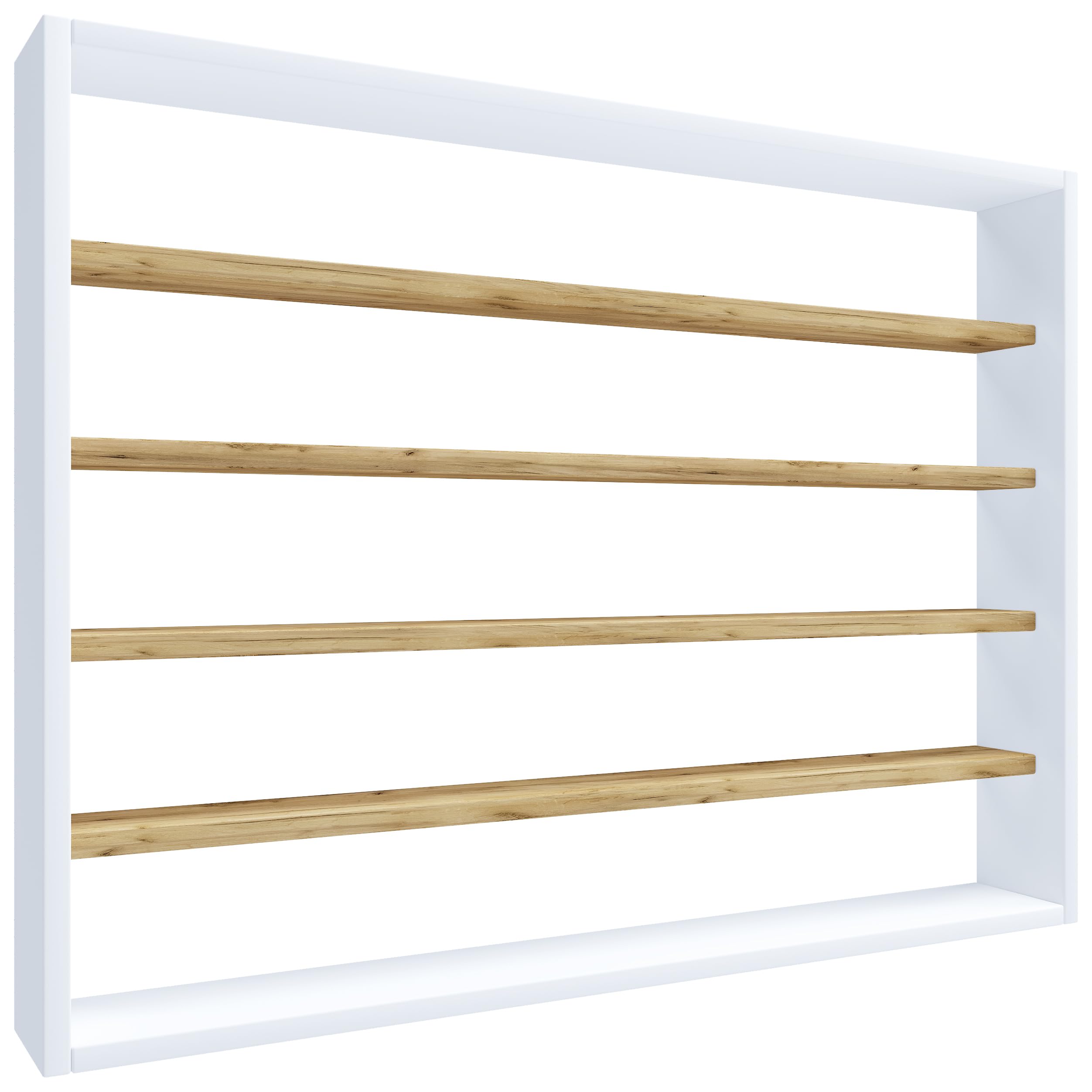 vcm-h-ngeschrank-wei-honig-eiche-80-x-10-x-60-cm-5-f-cher-wandregal image 4