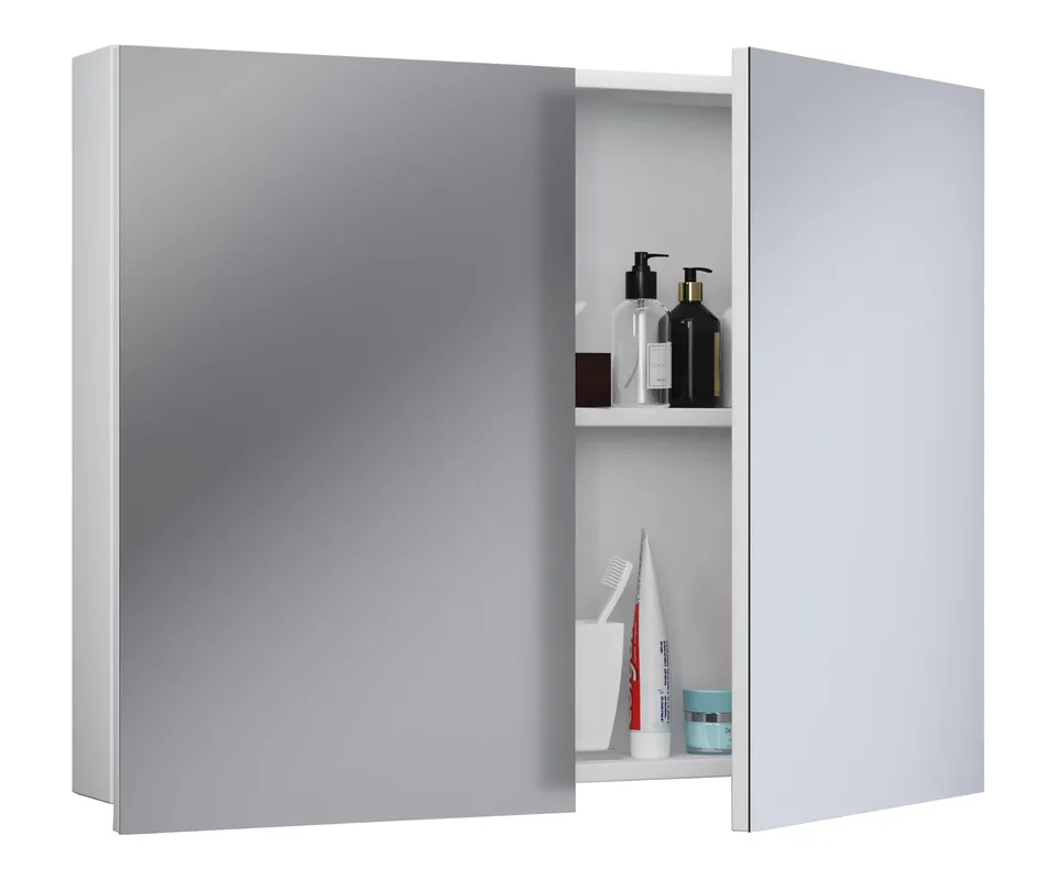 vcm-spiegelschrank-wei-60x12x59-cm-2-t-ren-2-f-cher-holzwerkstoff image 1