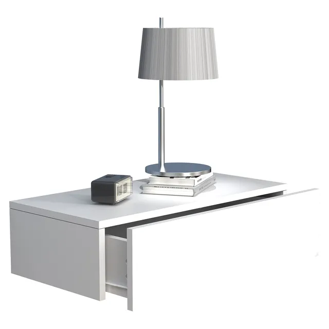 vcm-nachttisch-wei-usal-60x30x15-cm-holzwerkstoff-wandschublade image 1