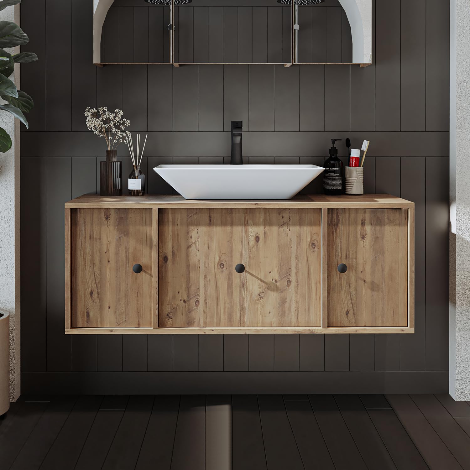 roomart-badezimmerm-bel-set-gusto-120-cm-4-teilig-eiche-mit-keramik-waschbecken image 3