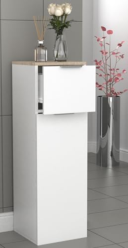 vcm-donali-midischrank-badm-bel-30x30x95-cm-1-dreht-r-1-schublade-wei image 8