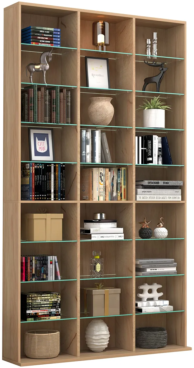 vcm-zilas-xl-cd-dvd-standregal-b-cherregal-raumteiler-glas-27-f-cher-1080-cds image 1