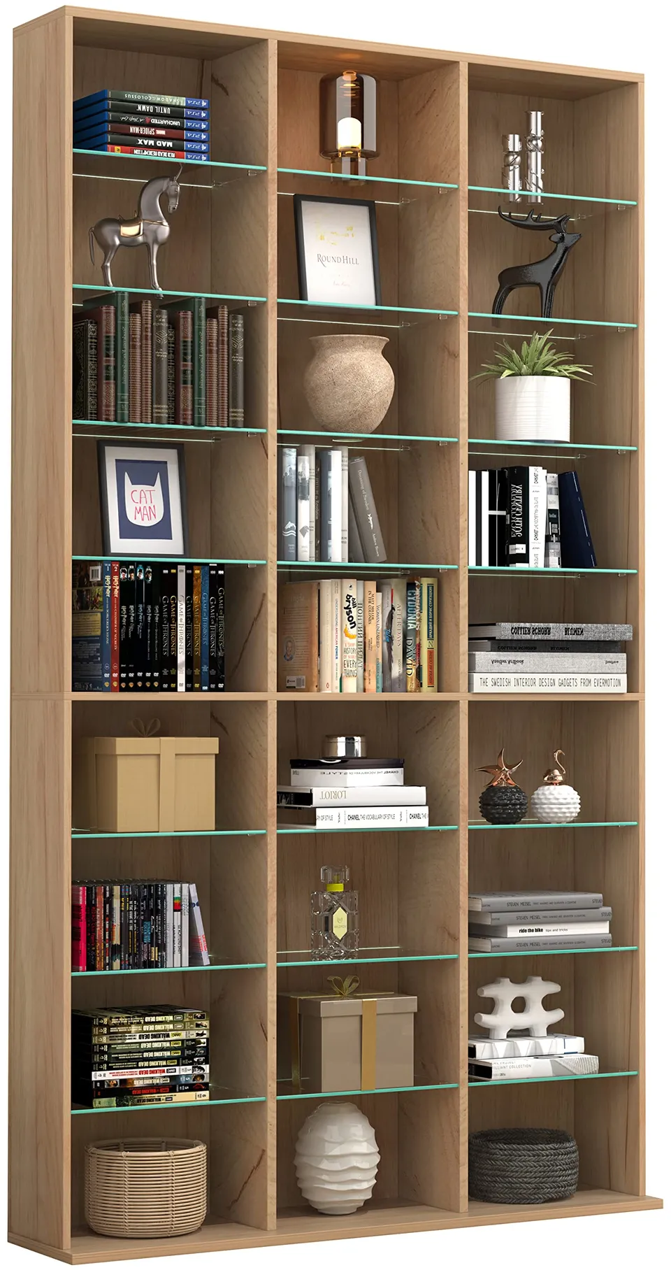 vcm-zilas-xl-cd-dvd-standregal-b-cherregal-raumteiler-glas-27-f-cher-1080-cds image 1