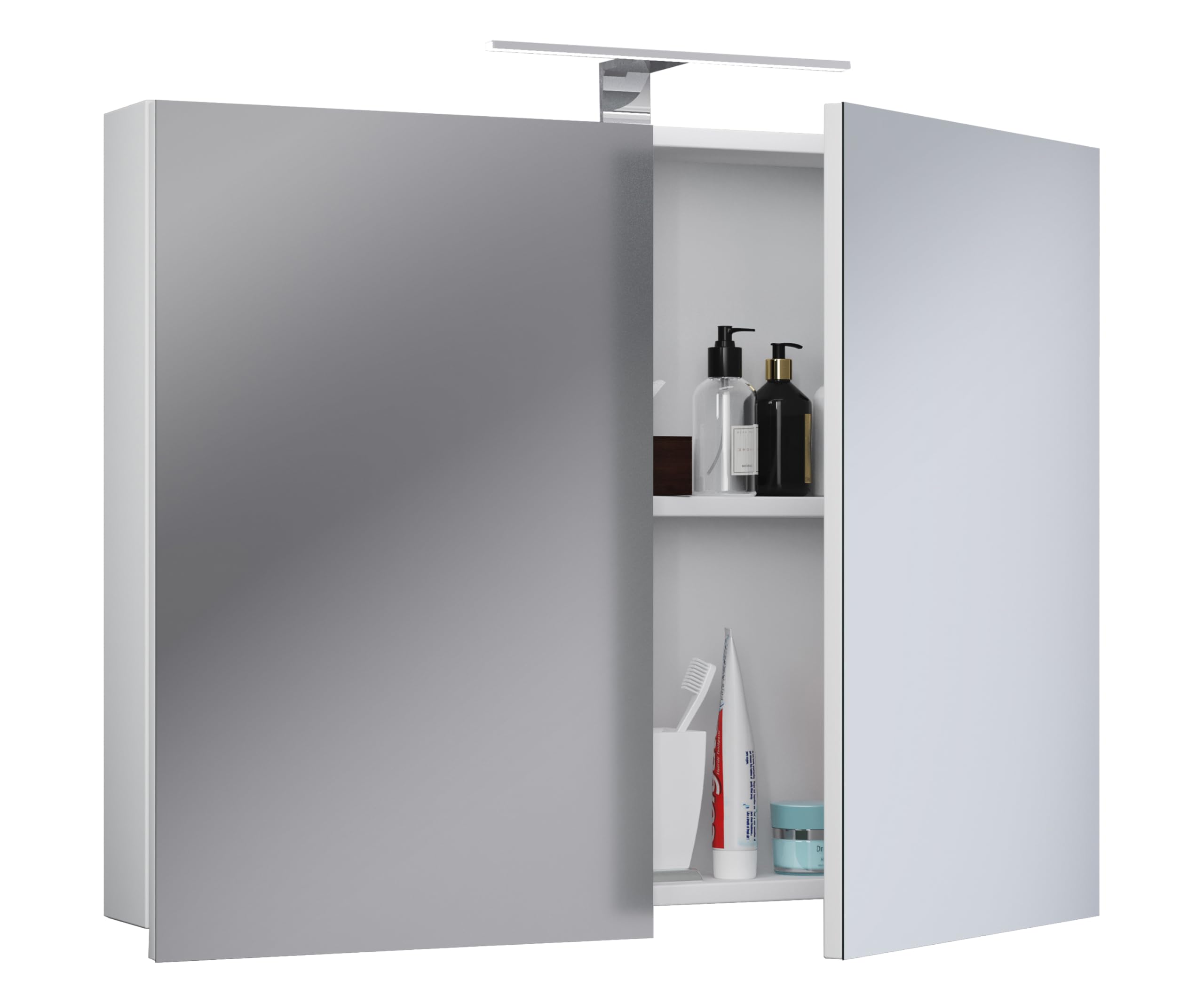 vcm-spiegelschrank-wei-60x12x59-cm-2-t-ren-2-f-cher-holzwerkstoff image 5