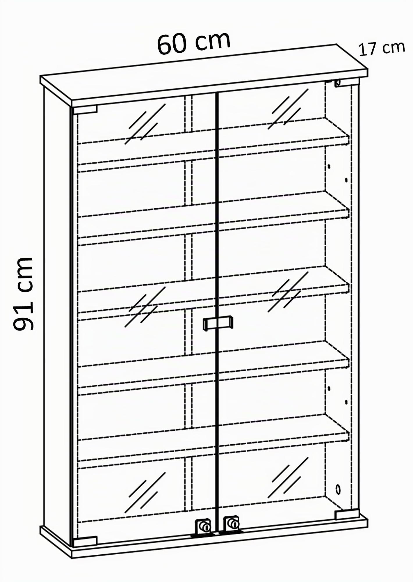 vcm-medizinschrank-wei-60x17x91-cm-2-t-ren-12-f-cher-holzwerkstoff image 3