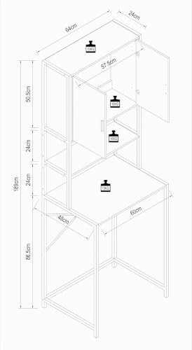 vcm-metall-berbauschrank-edino-waschmaschinen-berbau-h-189-x-b-64-x-t-48-cm image 8
