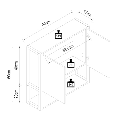 vcm-badm-bel-spiegelschrank-60x17x60-cm-2-t-ren-badspiegelschrank image 8