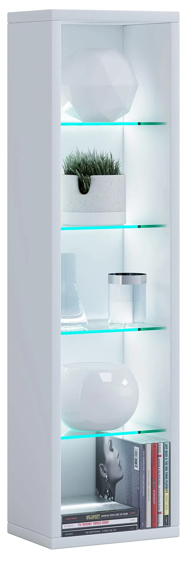 vcm-cd-regal-rasato-77-wei-stehendes-holzregal-mit-variablem-esg-sicherheitsglas image 1