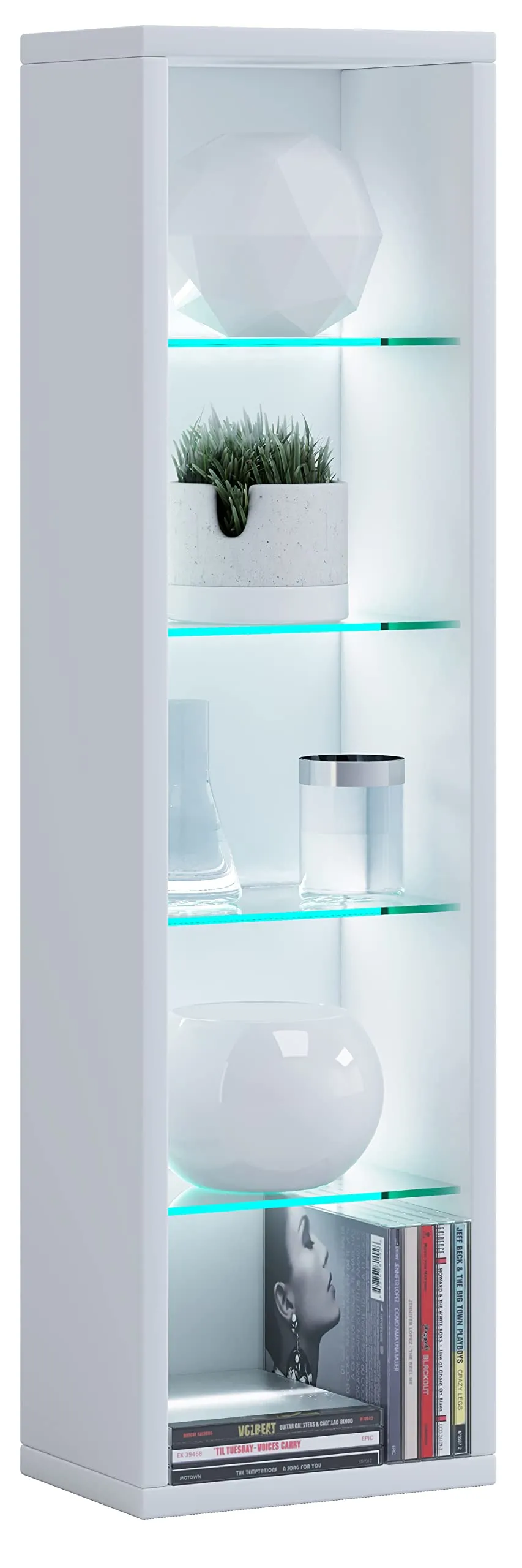 vcm-cd-regal-rasato-77-wei-stehendes-holzregal-mit-variablem-esg-sicherheitsglas image 1