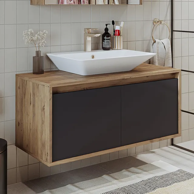 roomart-badm-bel-atlantic-keramik-waschbecken-mit-unterschrank-100-cm-anthrazit- image 1