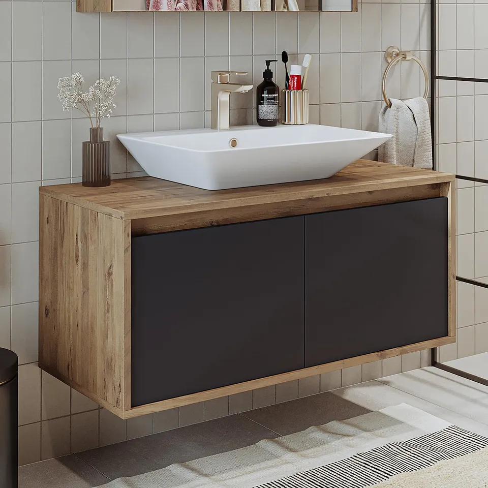 roomart-badm-bel-atlantic-keramik-waschbecken-mit-unterschrank-100-cm-anthrazit- image 1