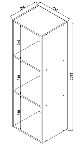 vcm-b-roregal-schwarz-34x30x107-cm-standregal-mit-3-f-chern-holzwerkstoff-b-cher image 7