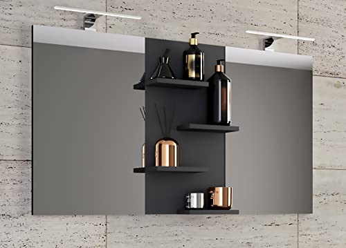 vcm-badspiegel-schwarz-112x12x59-cm-3-f-cher-moderne-spiegelablage image 8