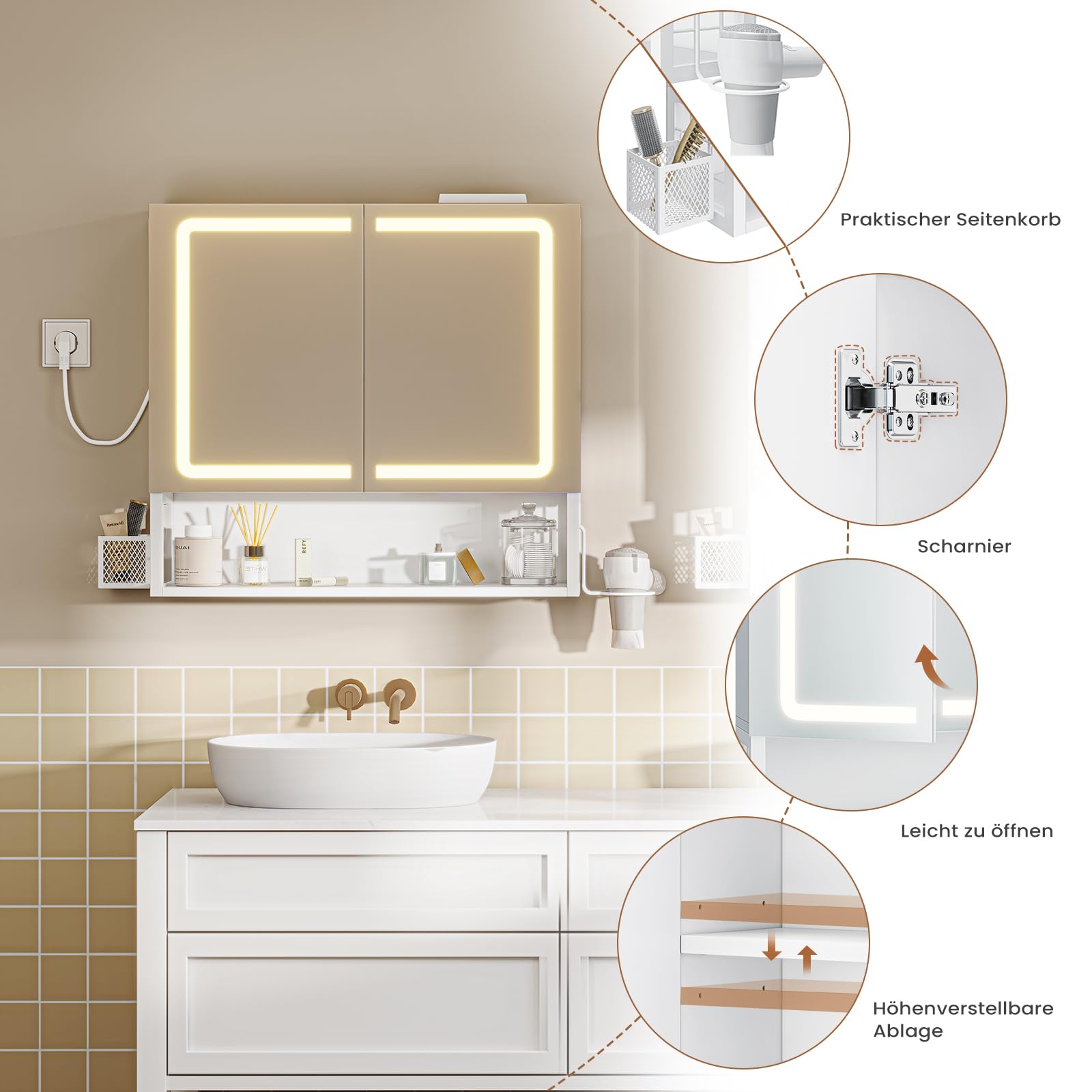 forabamb-spiegelschrank-bad-mit-led-beleuchtung-steckdose-60x16x60-cm-wei image 7