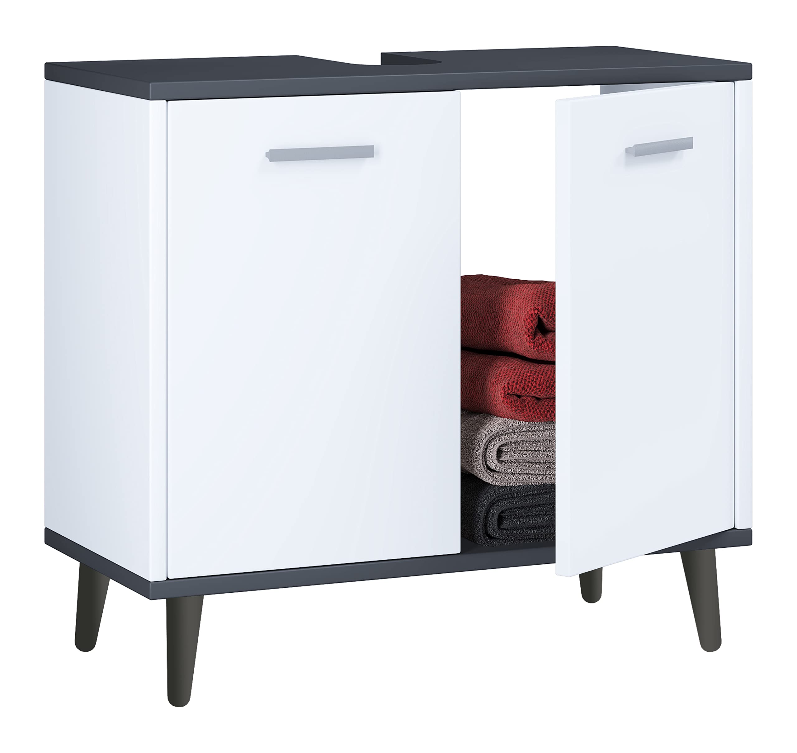 vcm-vilosa-waschbeckenunterschrank-wei-anthrazit-60x28x56-cm-2-t-ren-1-fach image 1