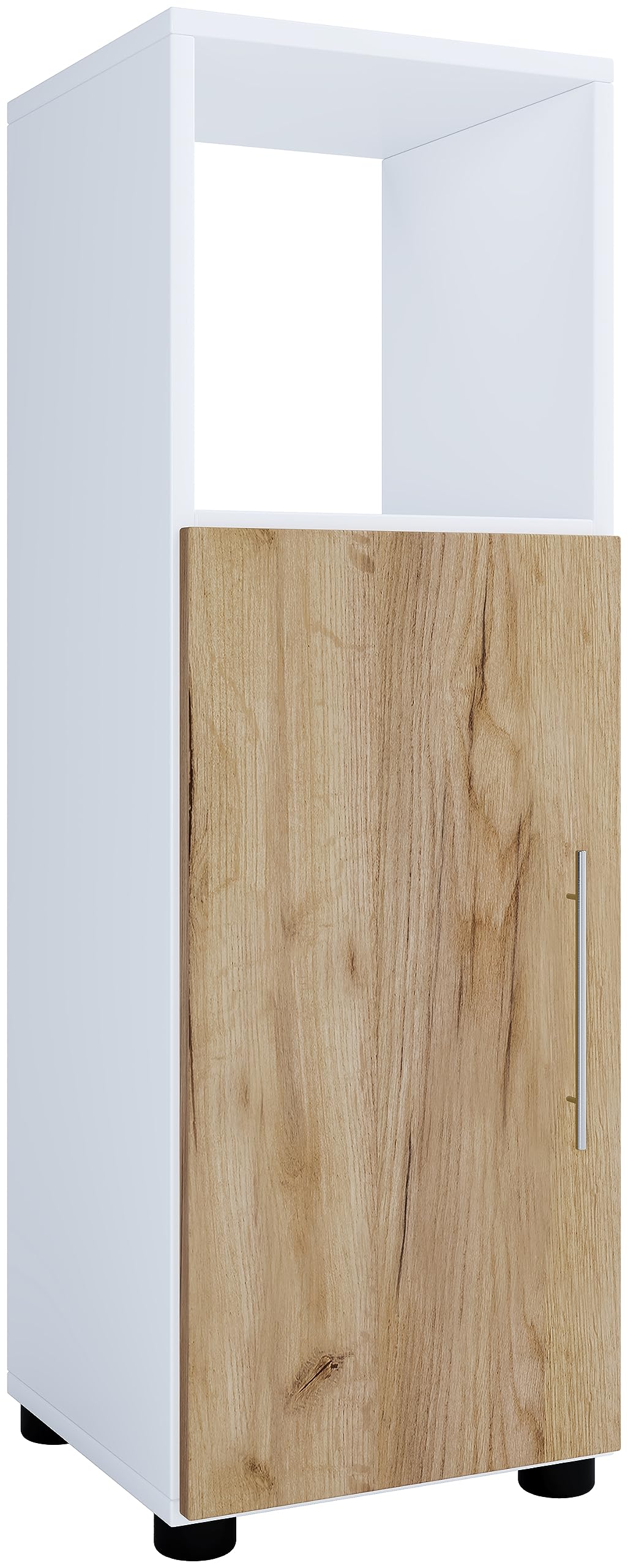 vcm-badm-bel-midischrank-wei-honig-eiche-31x30x93-cm-1-t-r-3-f-cher-holzwerkstof image 4