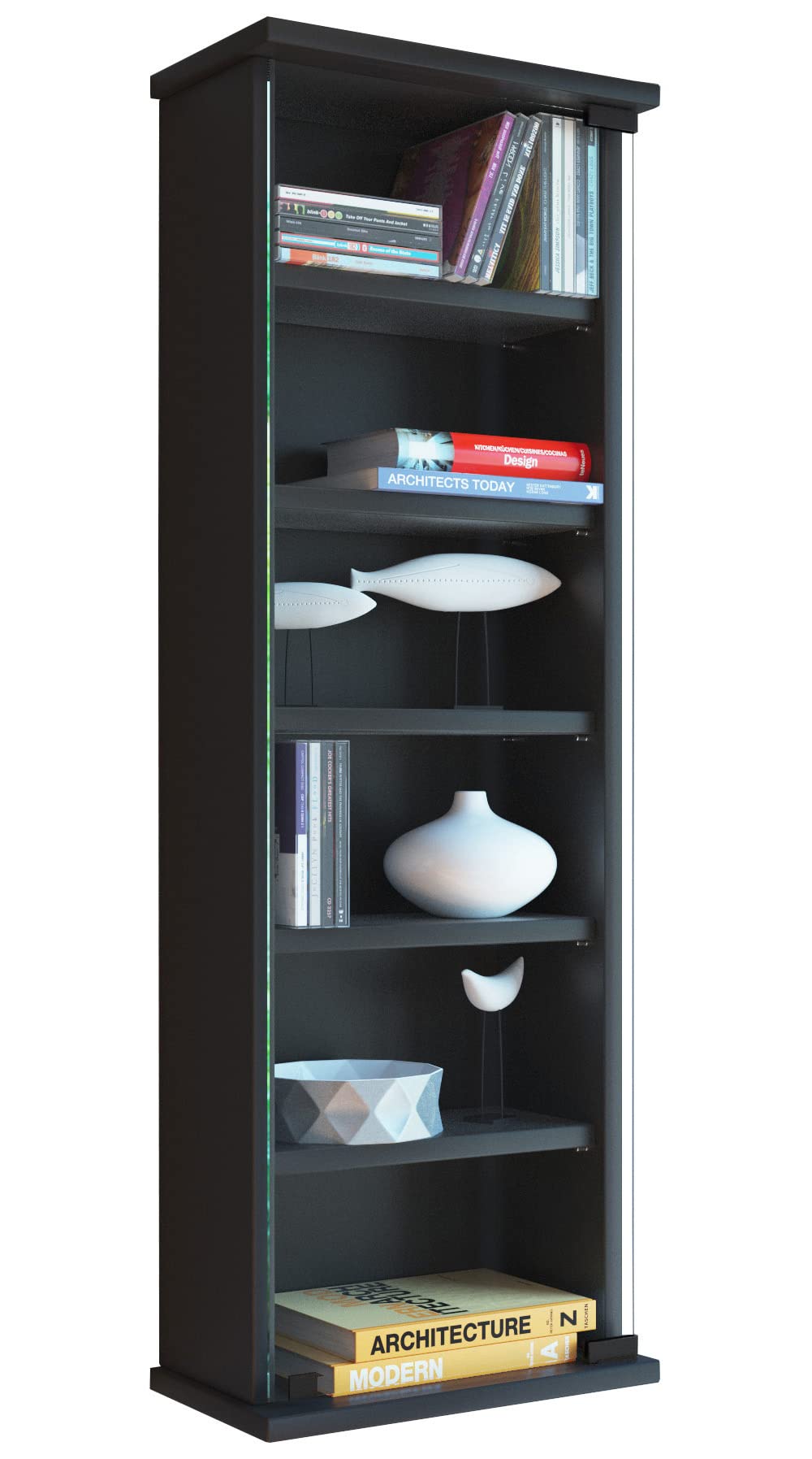 vcm-cd-dvd-regal-buche-31x18x92-cm-1-glast-r-6-f-cher image 6