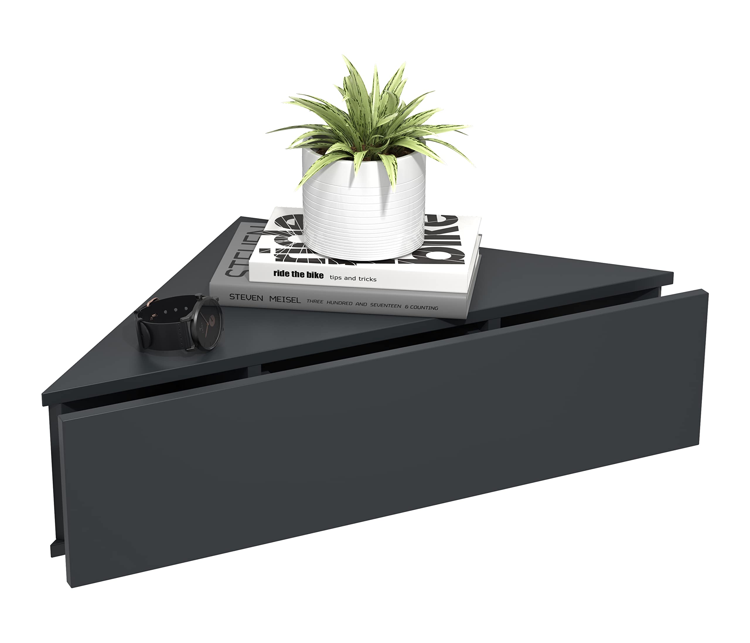 vcm-nachttisch-wei-honig-eiche-60x43x15-cm-wandboard-mit-1-schublade-wandmontage image 6