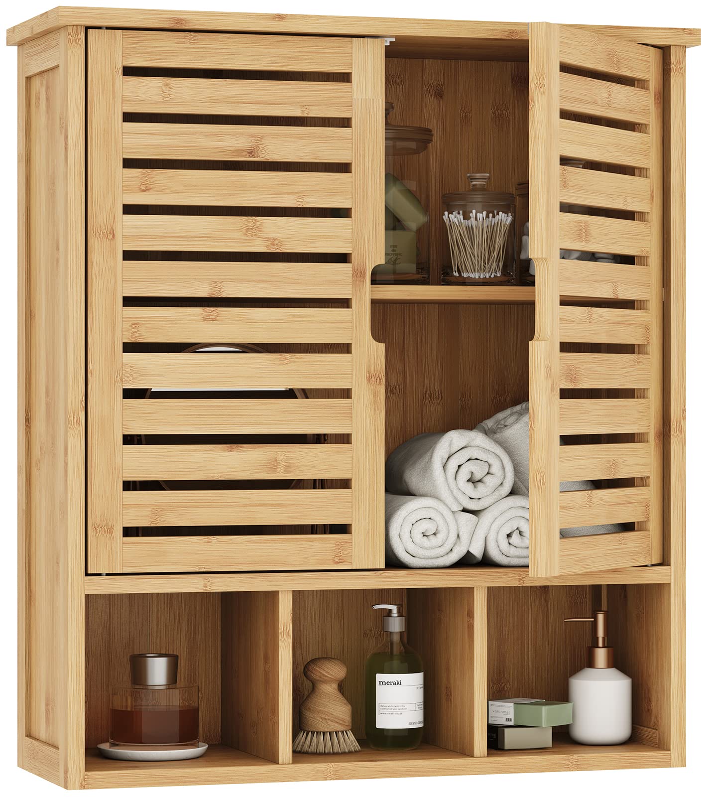 forabamb-badezimmer-wandschrank-aus-bambus-medizinschrank-mit-t-ren-und-verstell image 3