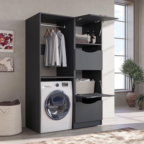 roomart-serie-2-norda-waschmaschinenschrank-126-cm-kleiderstange-waschmaschine-i-2 image 8