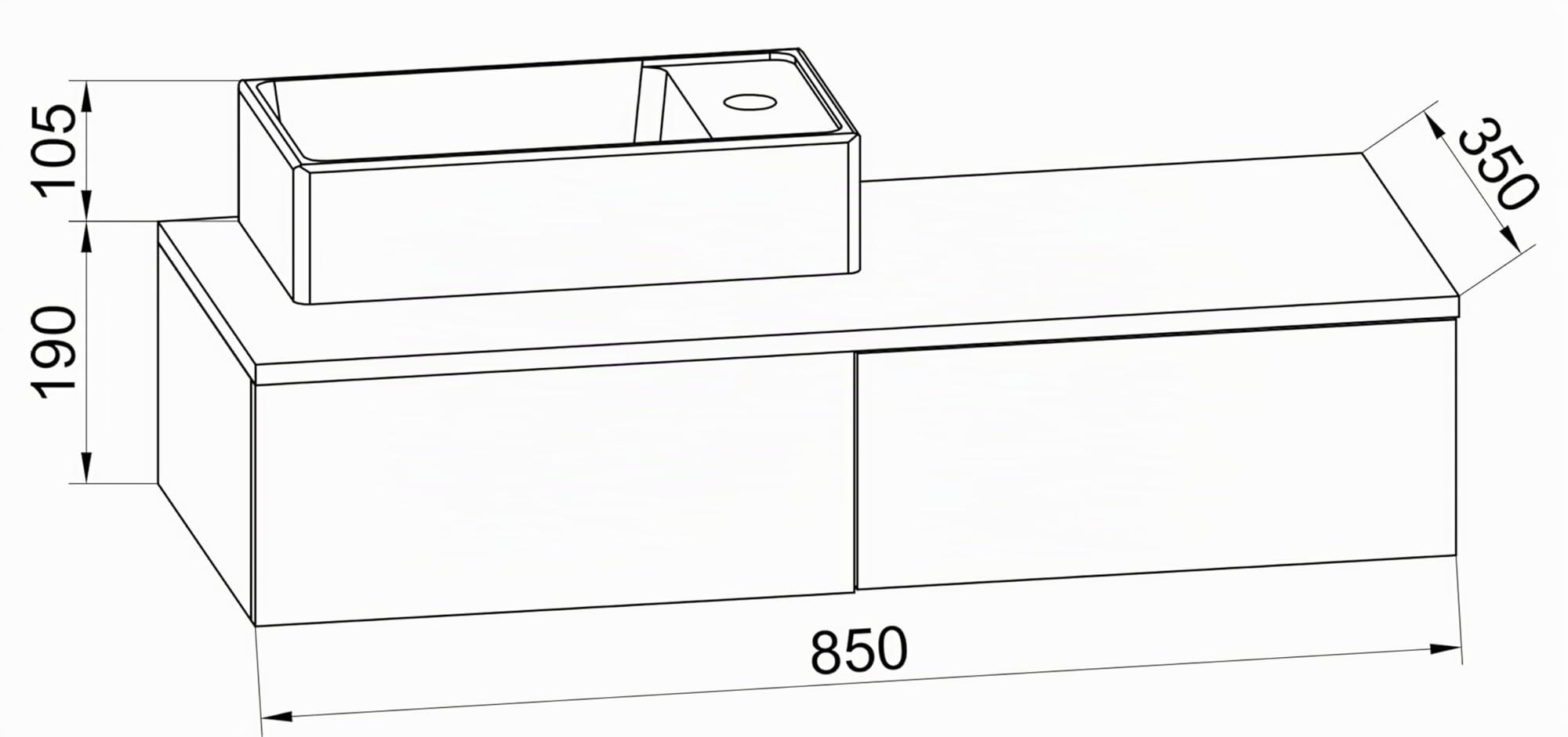 vcm-vilosa-badm-bel-waschtisch-schwarz-85x35x19-cm-mit-1-schublade image 3