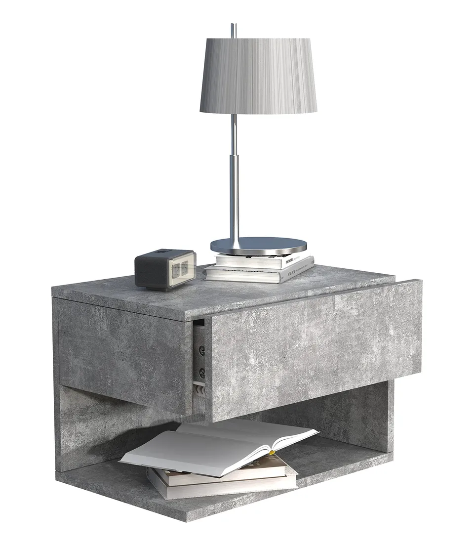 vcm-usal-xl-45-cm-nachtschrank-wandboard-mit-schublade-und-offenem-fach-h-30-x-b image 1