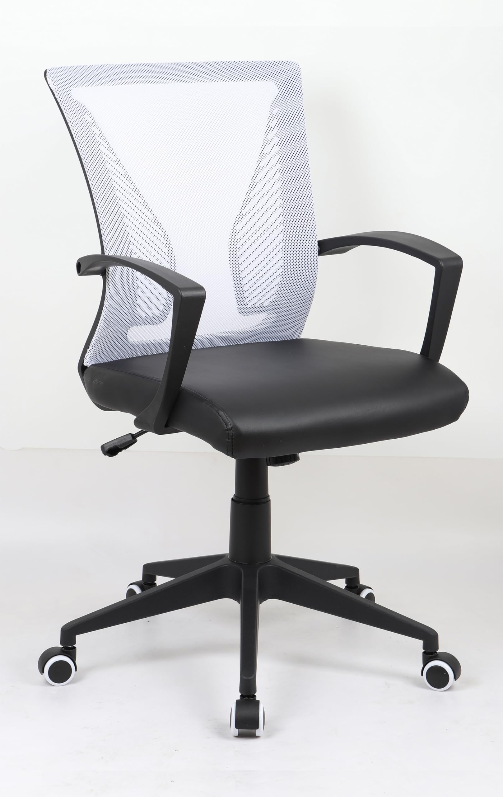 vcm-b-rostuhl-schwarz-wei-48x46x92-102-cm-stufenlos-h-henverstellbar-kunstleder- image 1