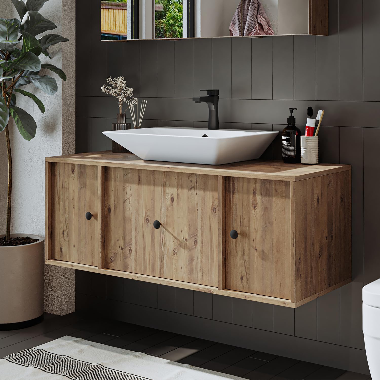 roomart-badezimmerm-bel-set-gusto-120-cm-4-teilig-eiche-mit-keramik-waschbecken image 5