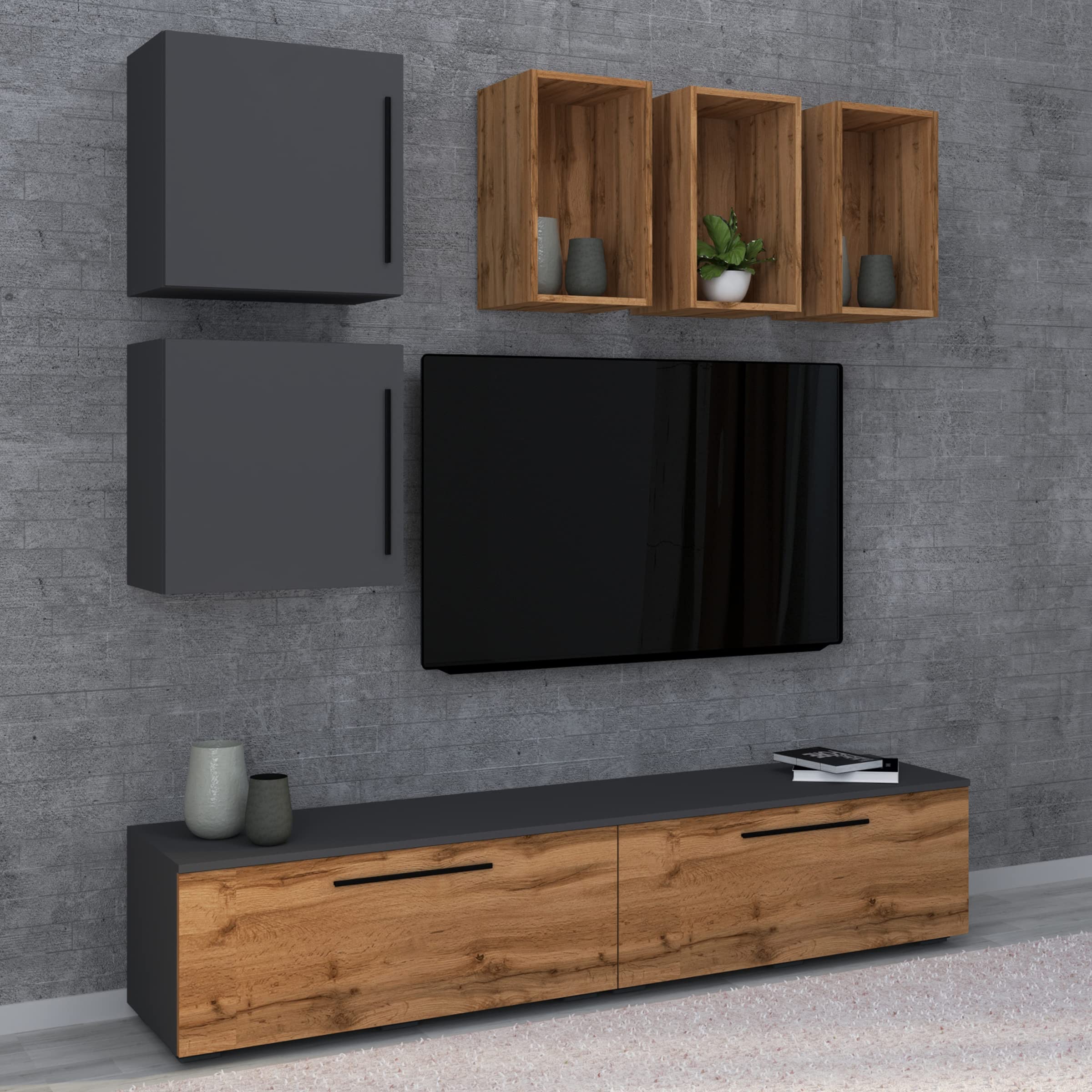 vcm-wandregal-honig-eiche-50x28x30-cm-1-fach-holzwerkstoff-aufbewahrung image 4
